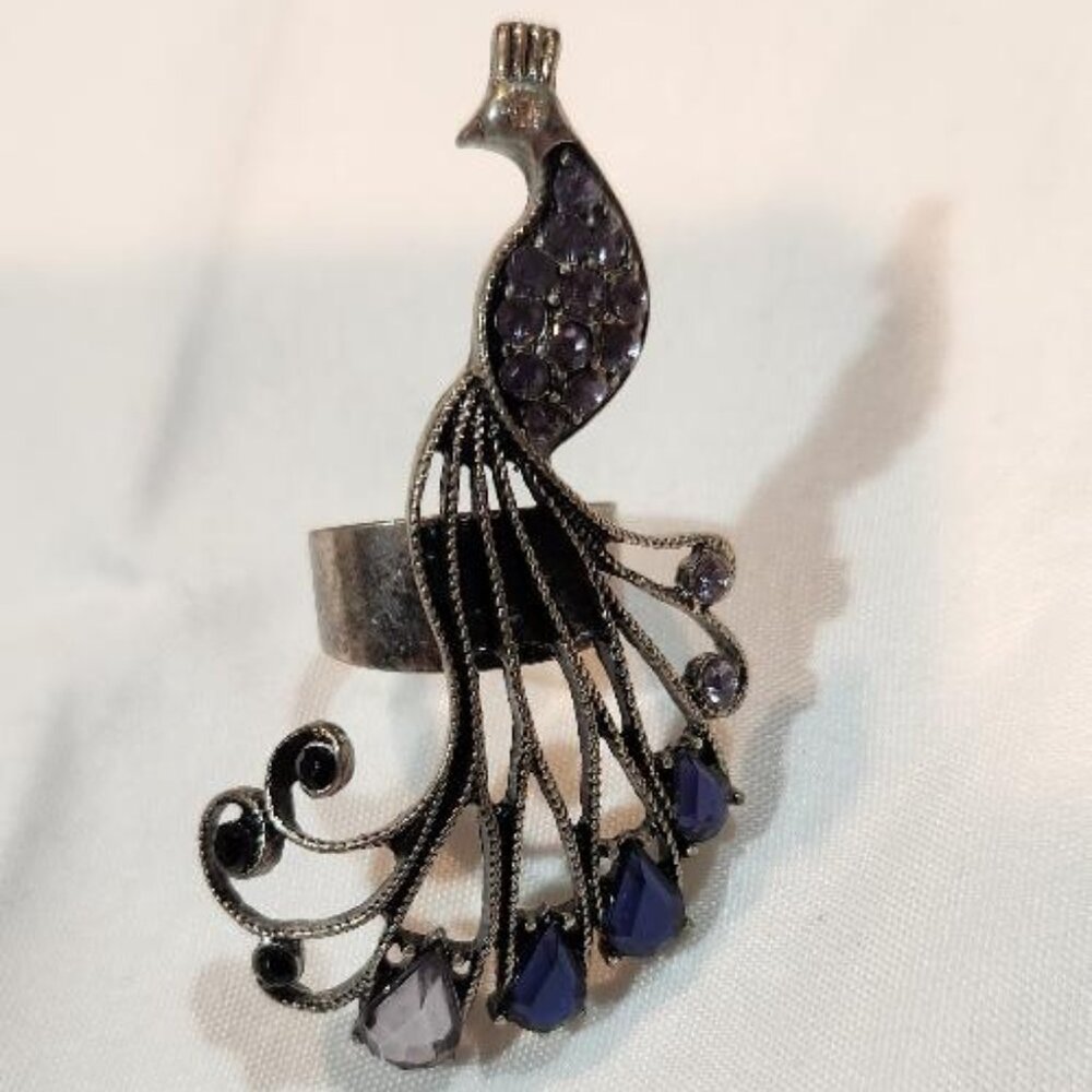 Vintage Peacock Statement Ring - image 1